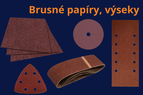 Brusné papíry, výseky